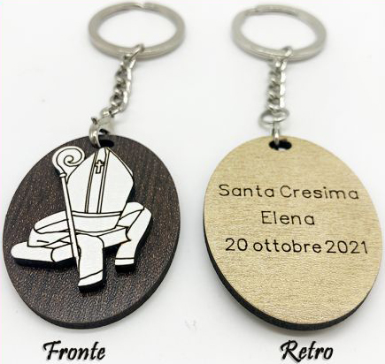 Bomboniera portachiavi personalizzato cresima
